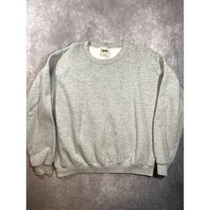 Vintage Cheetah Made in USA Fleece Pullover Crewneck Sweatshirt Gray Blue Sz Med